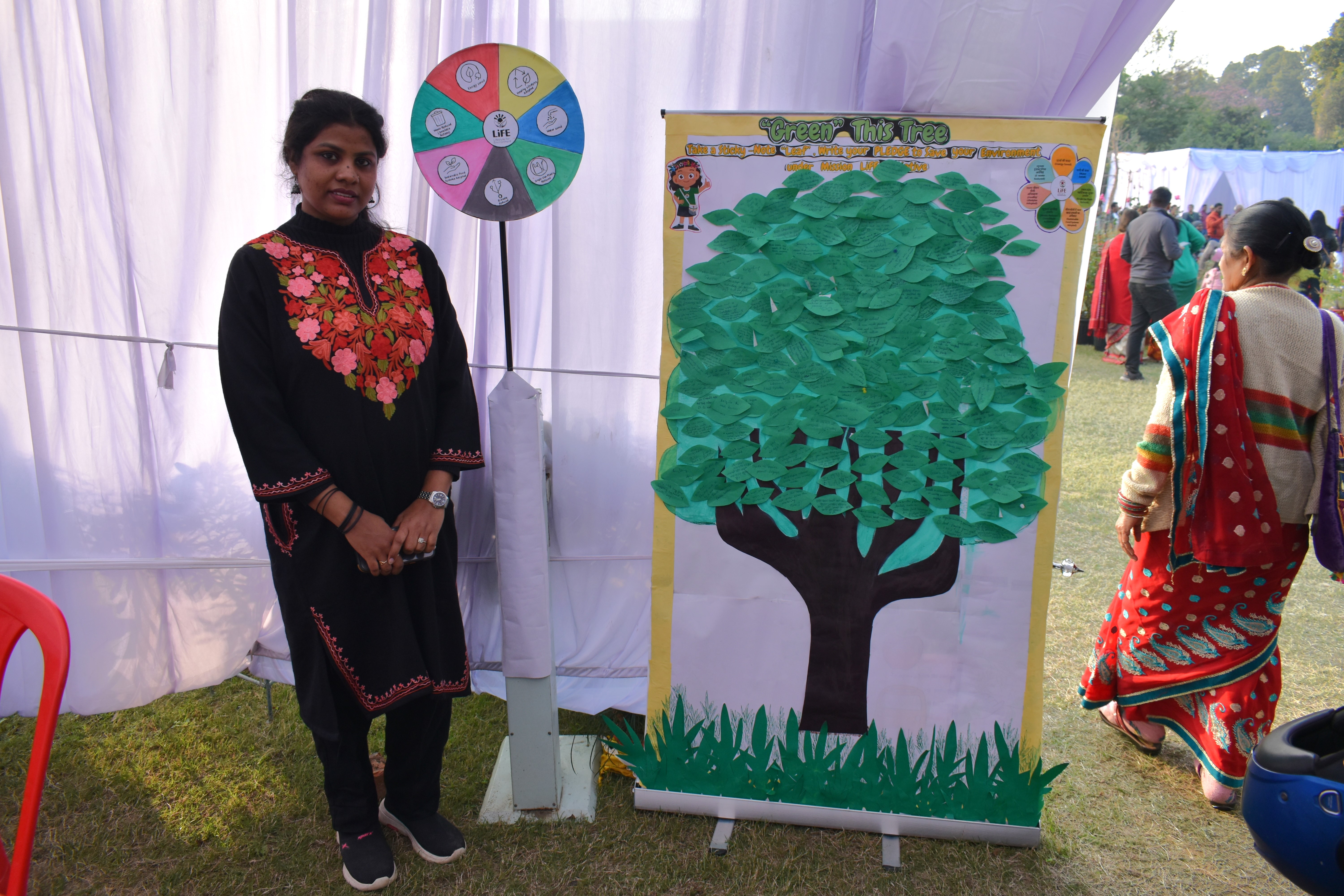 NBRI-EIACP PC RP Mission LiFE Awareness stall at Rose &  Gladiolus flower show 