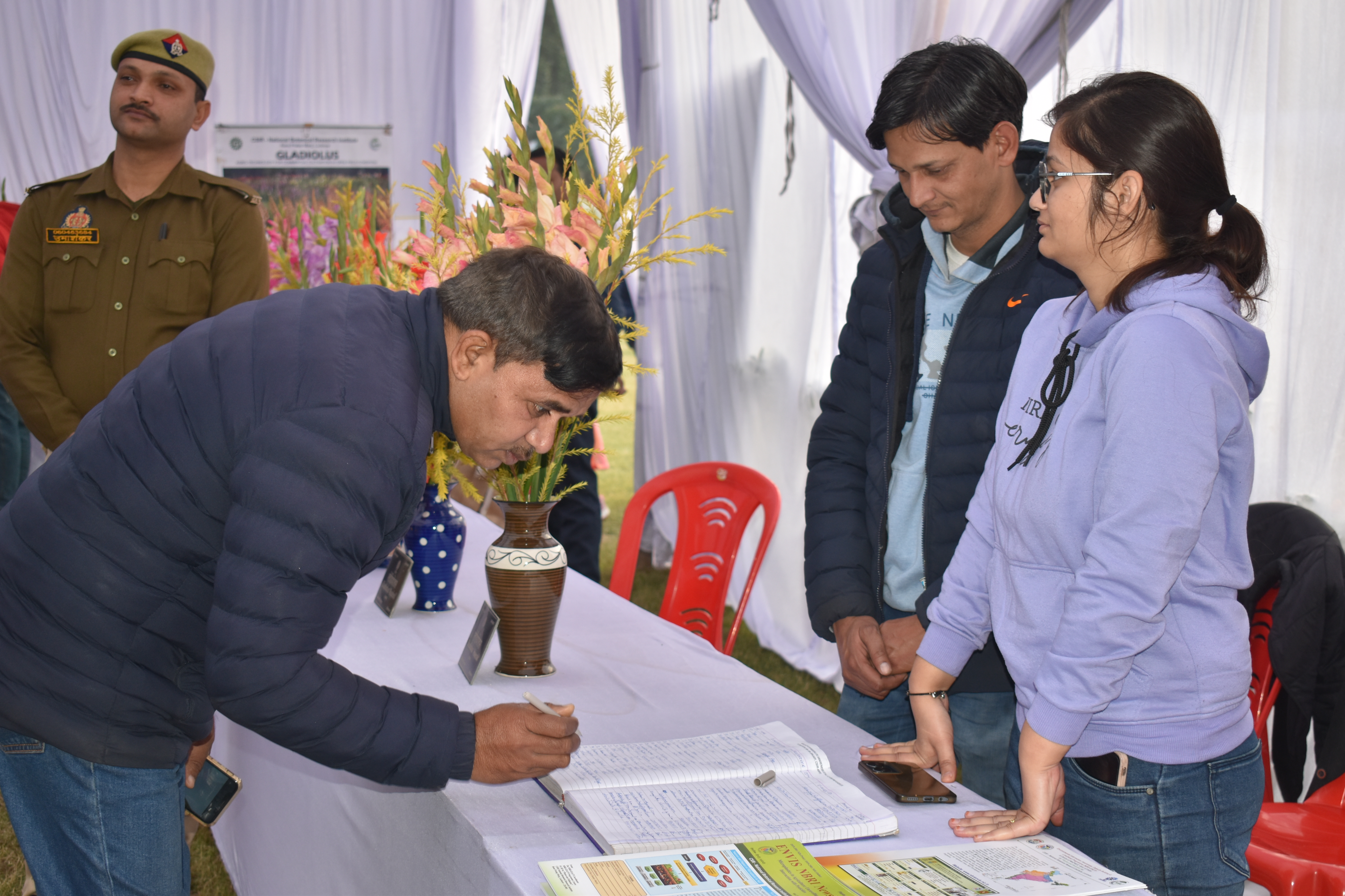 NBRI-EIACP-PC-RP stall at Rose &  Gladiolus flower show 
